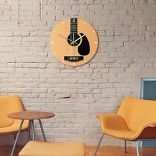 Moderne Gitarren-Wanduhr, Musik, minimalistisch, zum Aufhängen, dekorativ, kein