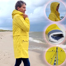 Damen REGENJACKE Gelb Gr 34 -