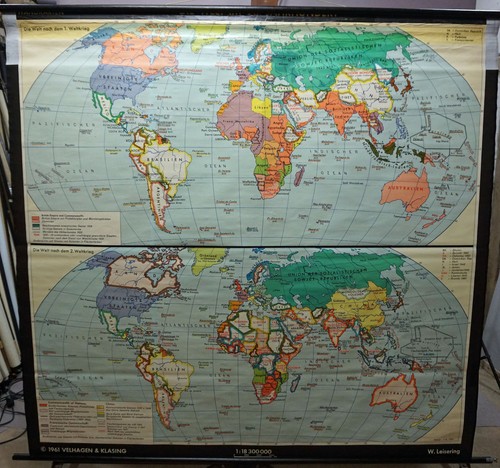 Schulwandkarte welt nach den - schulwandkarte,
