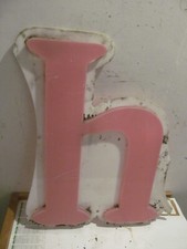 großer roter Kunststoff Buchstabe "kleines h " Werbung ca.58 cm hoch 1,5cm dick