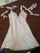 Neu OVP Kleid Cocktailkleid Gr.36 S PLT Kurz Beige Satin Party