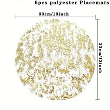 Runde Metall-Tischsets Gold