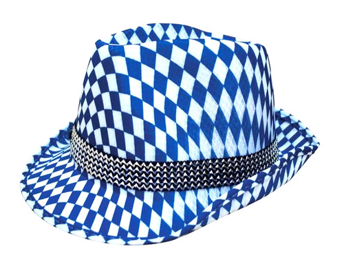 Seppelhut blau weiß - blau,