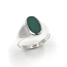 925 Silber Ring grüner Onyx