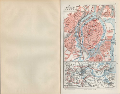 Landkarte city map - , 1907