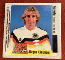 Hanuta Aufkleber/Sticker - Fußball WM 90 - Nr. 19 Jürgen Klinsmann
