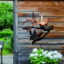 Wandkunst Metall Hirsch