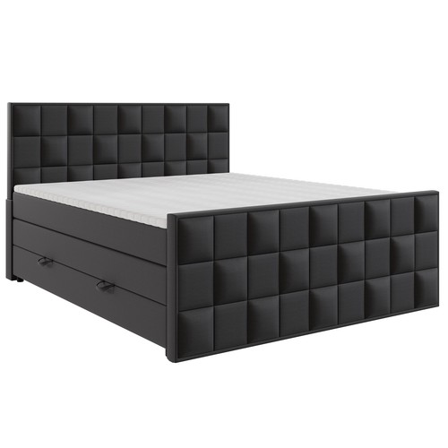 Boxspringbett schwarz h3 - -,
