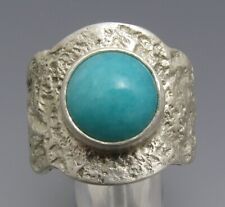 REIF-DESIGN - ANTIK STYLE AMAZONIT RING - AUS EIGENER GOLDSCHMIEDE - 999 SILBER