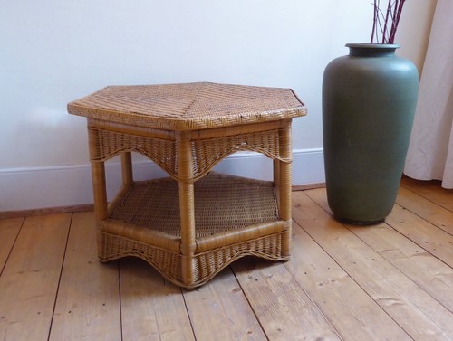 Rattan couch beistell tisch - couch,