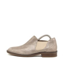 Clarks Damen 61156454 Slipper beige metallic Leder Low Komfort klassisch EU 37,5