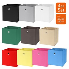 4er Set Aufbewahrungsbox 30x30 cm Aufbewahrungs Regal Korb Box Stoff Faltbox