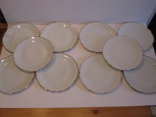 Seltmann Weiden Bavaria 10 Kuchenteller weiß Goldrand