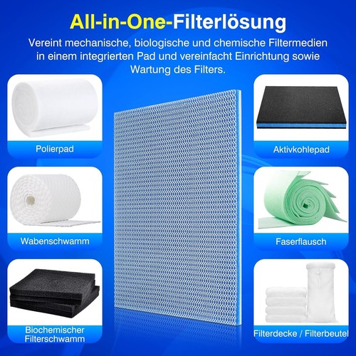 Aquarium filtervlies lagig - filtervlies, 8-lagig