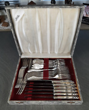 Ostfriesenmuster Besteck 6 Personen Hanseat 90 Silber 31 Teile mit Besteckkasten