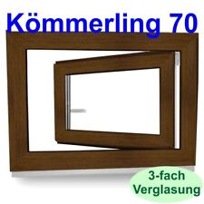 Kunststofffenster Nussbaum Kellerfenster Kömmerling Fenster 3fach Verglasung