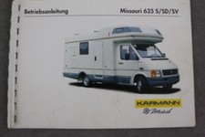 Betriebsanleitung VW Karmann Wohnmobil Missouri 635 S / SD / SV "1997"