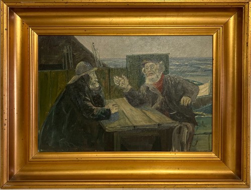 ölbild maritim fischer im - fischer,