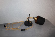 Wandlampe mit Schalter Steckdosenlampe Wandleuchte Schwarz Gold LED geeignet