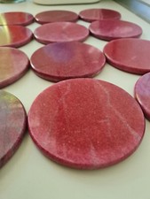 Ikea Marmor Glasuntersetzer, Sangria, dunkelrot,