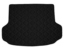 Schwarz Gestepptes Öko Leder Kofferraumteppich für Hyundai ix35 ix-35 2009-2015