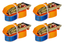 Set aus vier Spanngurten mit Ratsche UNITRAILER 6m/50mm/5t