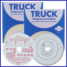 2x 100x Diagrammscheiben Tachoscheibe 125km/h kmh für Fahrtenschreiber 125-24