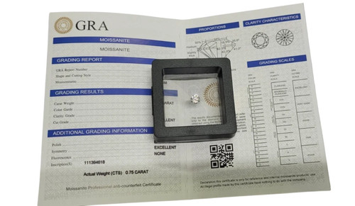 Gra zertifiziertes moissanit - gra, 6