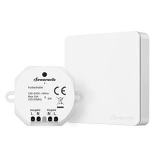 DEWENWILS Funkschalter Set Wandsender 30M Reichweite 2300W keine Verkabelung Wei