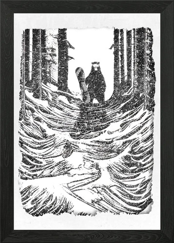 Gerahmtes wandbild snowboard - gerahmtes,