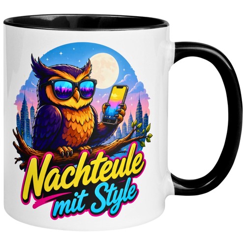 Tasse eule nachteule mit - tasse,