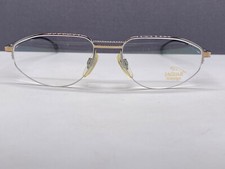 Jaguar Brille Herren silber Halbrand Gold Plated 23KT Oval Halbrand 3329