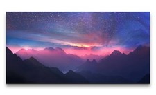 120x60cm Leinwandbild Berge