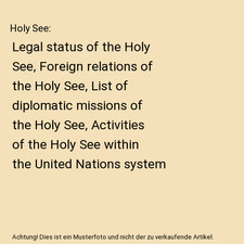Holy See: Legal status of the