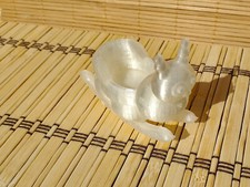 Raupe Schaukeltier Schaukelpferd Puppenhaus - Miniatur  weiß/halbtransparent DIY