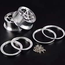 Vordere silberne CNC Aluminium Felgen für RC 1/5 HPI Rovan Baja 5B SS King Motor