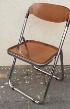 Stuhl Klappstuhl Modello Depositato Made in Italy 70er Jahre Plexiglas Chrom
