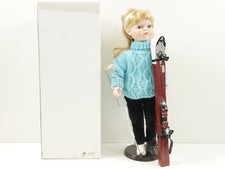 Porcelain Head Doll Ski Accident Blonde Teeny Plaster Leg RARE NIB 1609-03-99
