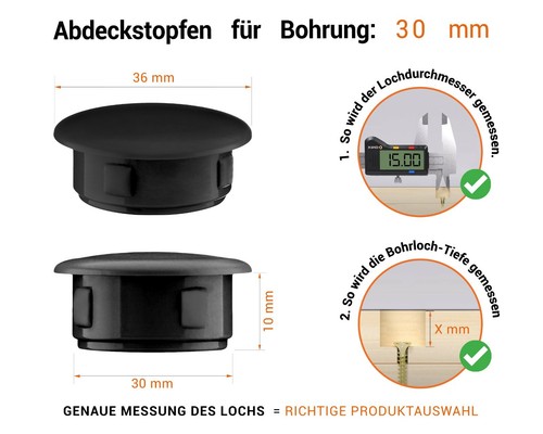 Bohrloch abdeckkappen - bohrloch,
