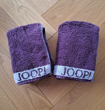 2 x Joop Doubleface Handtücher 50  x 100 *  bordeaux / natur