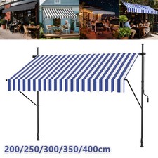 200-400cm Markise Klemmmarkise Einziehbar Balkonmarkise Balkon Außen ohne Bohren