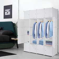 Kleiderschrank Würfel Garderobe Schlafzimmer Schrank 5 Ebenen 20 Gitterwürfel