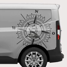 Auto Aufkleber Schiff Boot Kompass Segeln Meer Outdoor Reisen Windrose #1489-80