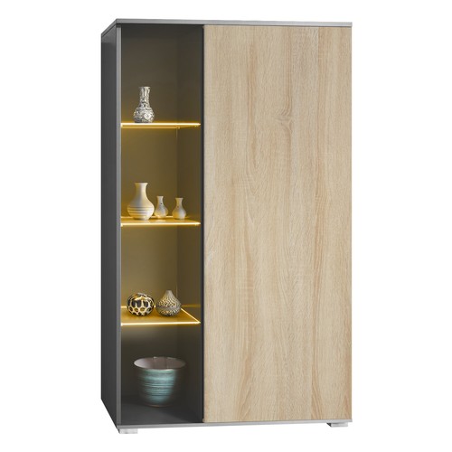 Davos vitrine korpus anthrazit - vitrine,