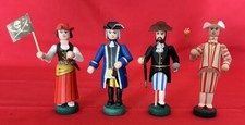 ERZGEBIRGE, GANZ SELTENE SAMMELFIGUREN, 4 PIRATEN, DRECHSLEREI BREITFELD, TOP