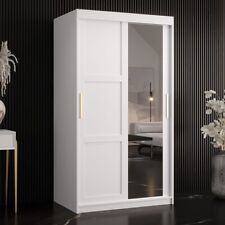 Garderobenschrank Merulo 2 100 Wohnzimmer Modernschrank Sideboard mit Spiegel