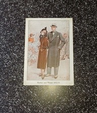 Vintage Werbepostkarte Bekleidung 1932/33 Hamburg Luftpost