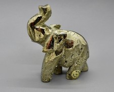 ELEFANT aus PYRIT +Handarbeit+Natur+Edelstein+Mineralien+ 10x9x3 cm / 330 Gramm