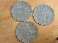 3 x hey sign Filz Kissen Sitzauflage Ø 35cm grau