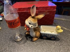 Goebel Hase zieht Wagen mit Ente XXL 26 cm Rarität OVP